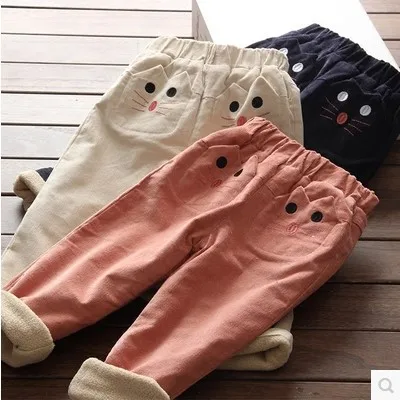 

Girl Pants 2019 Winter New Children's Clothing Baby Girls Thick Plus Velvet Pants Kids Warm Casual Trousers Baby Clothes 2-7Y