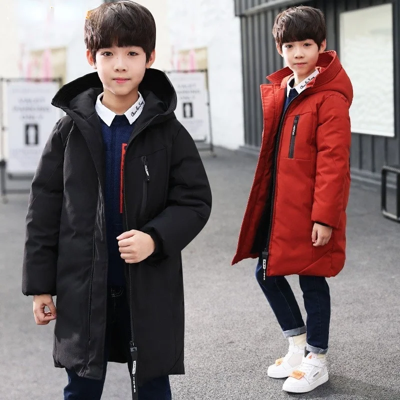 Детская зимняя пуховая куртка с капюшоном на возраст до-30 градусов |