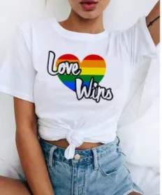 1 шт. Лидер продаж поцелуй кого вы хотите сторонники лесбиянок футболка для