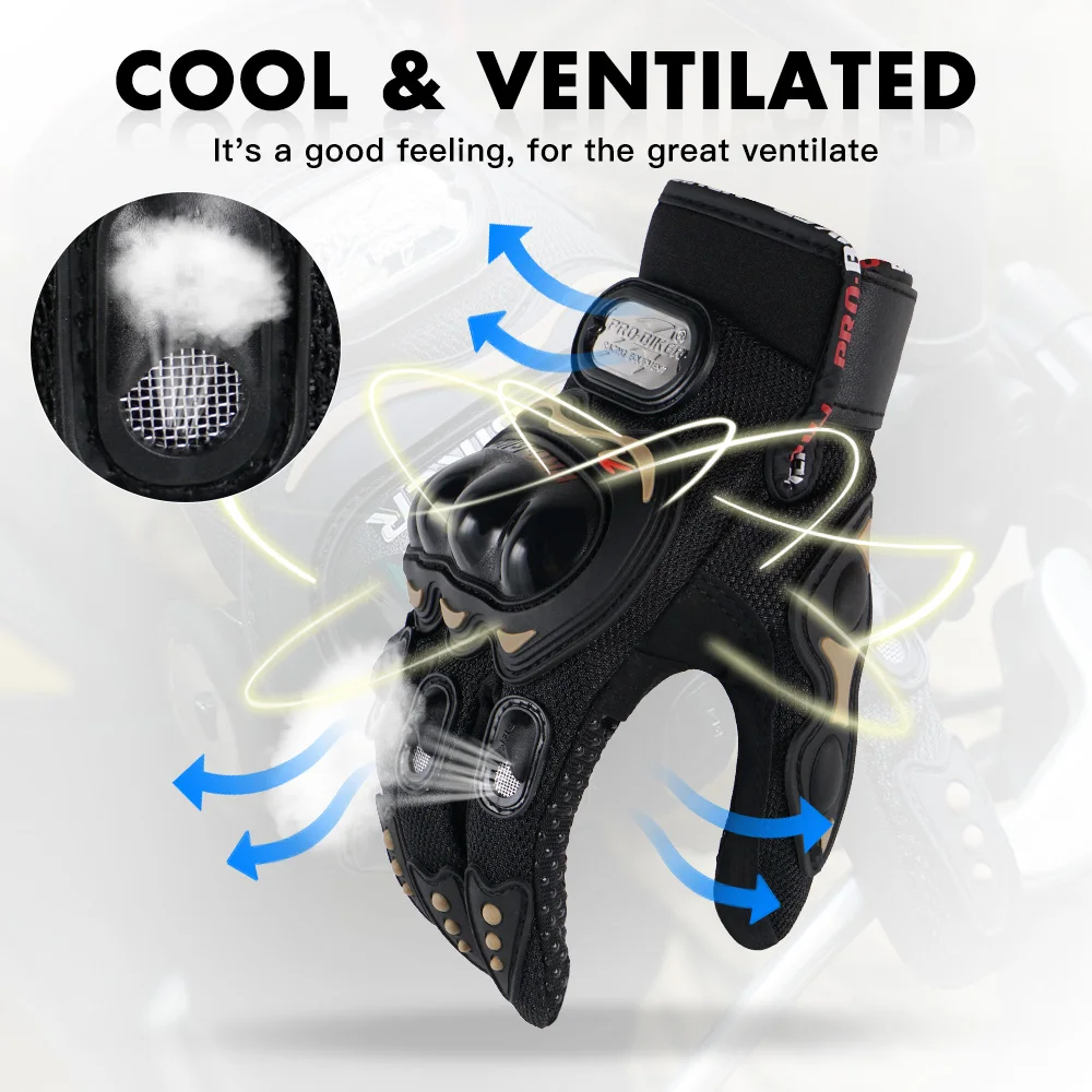 Профессиональные байкерские летние мотоциклетные перчатки Защитное снаряжение