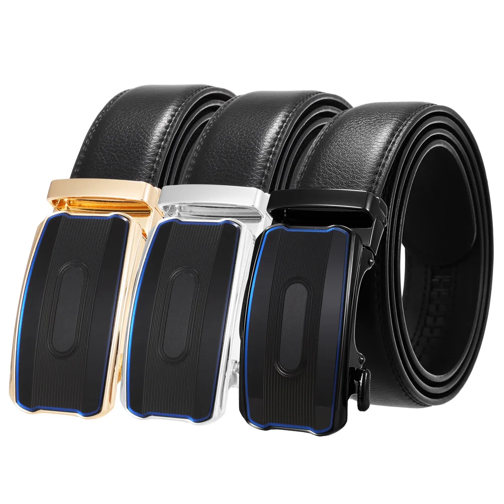 New Famous Brand Belt Men Top Quality Genuine Luxury Leather Belts for Men,Strap Male Metal Automatic Buckle Zp136-24481-1