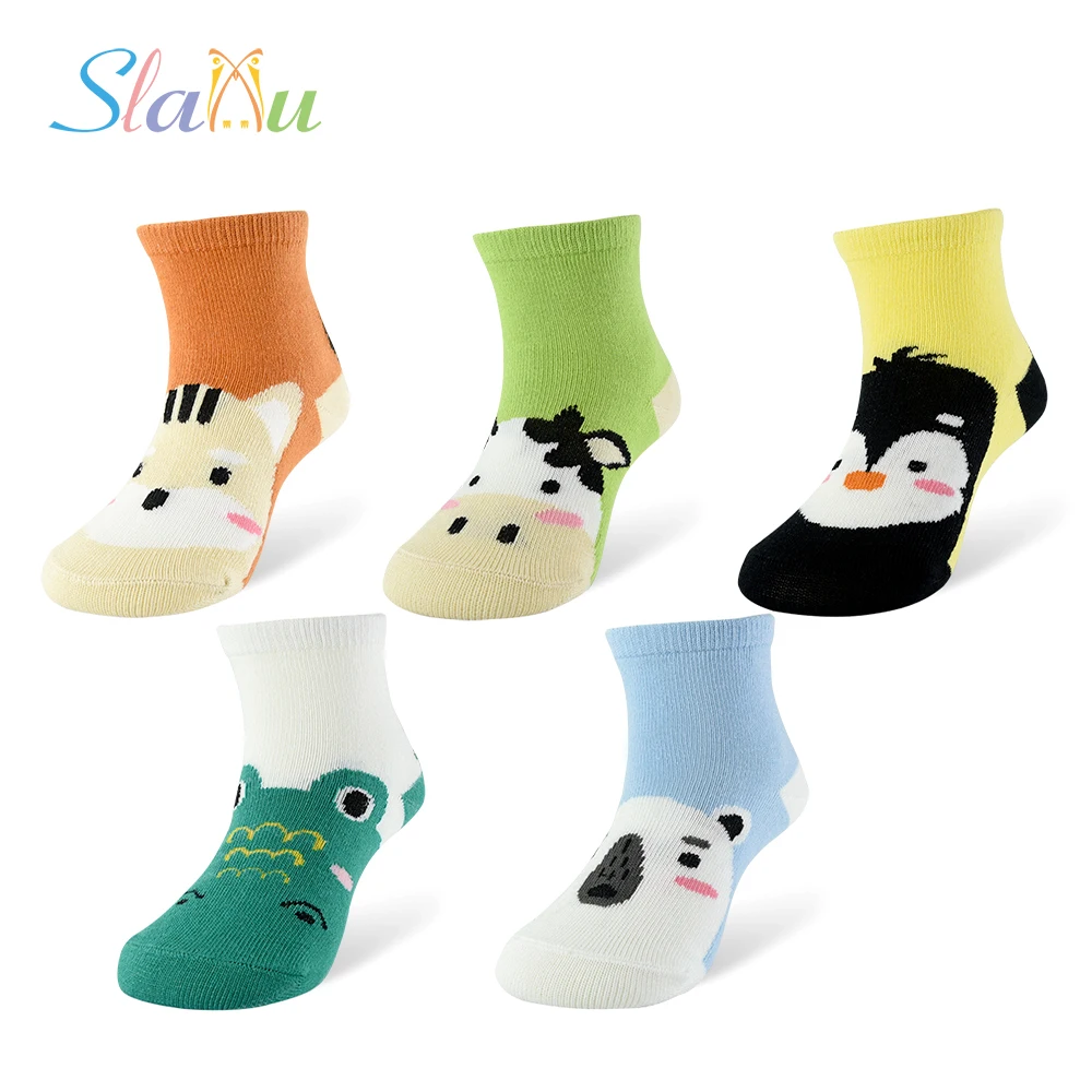 5 пара/лот милые мягкие хлопковые детские носки детская одежда в полоску с