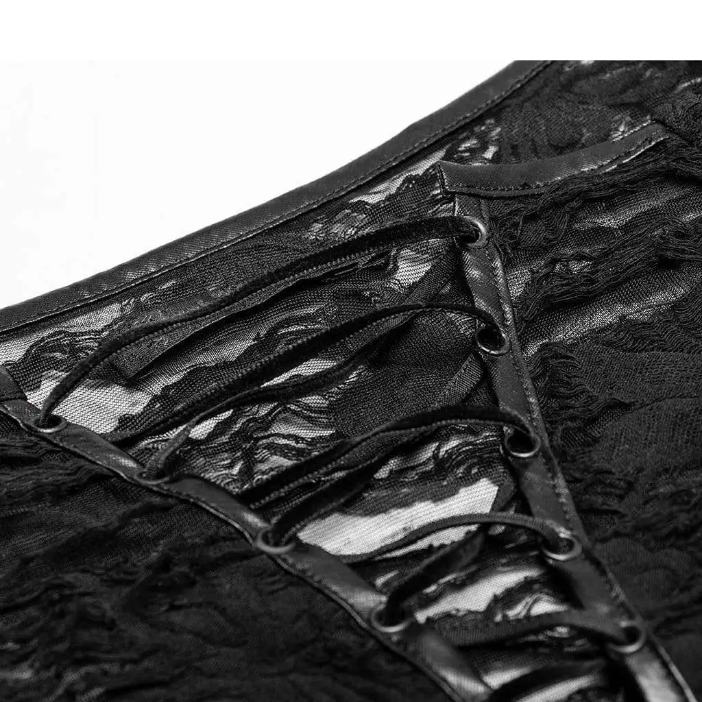 Панк рейв женские готические бабочки нерегулярные с длинными рукавами черные