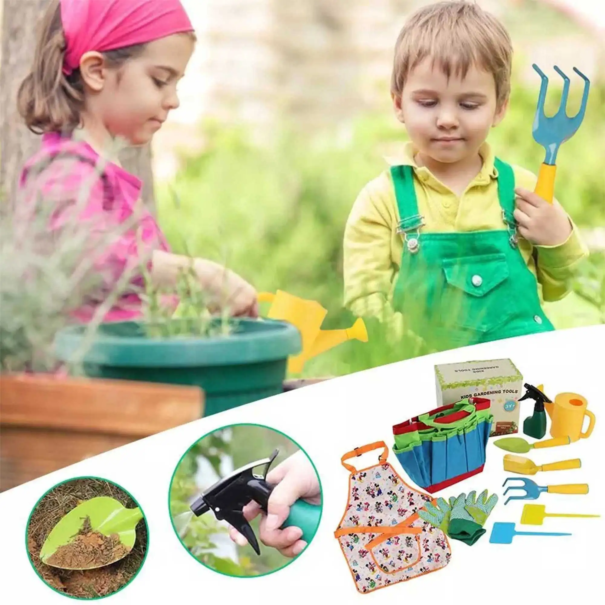 

Creative Kids Gardening Tool Set Children's Multi-function Planting Tools for Beach Garden new