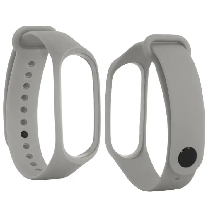 Браслет для xiaomi mi Band 3 4 спортивный ремешок часы силиконовый ремешок для xiaomi mi band 3 4 браслет mi band 4 3 ремешок - Цвет: Light grey