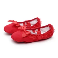 girls ballet shoes canvas dance shoes lace ruffle ballet slippers ballerina soft ballet flats for girls point shoes women