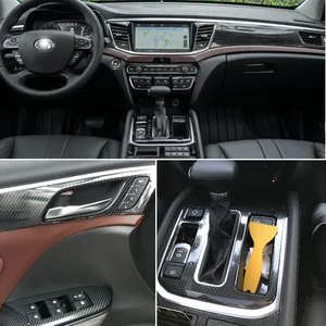 For Trumpchi GS7 GS8 17-19 Interior Central Control Panel Door Handle Carbon Fiber Stickers Decals Car styling Accessorie