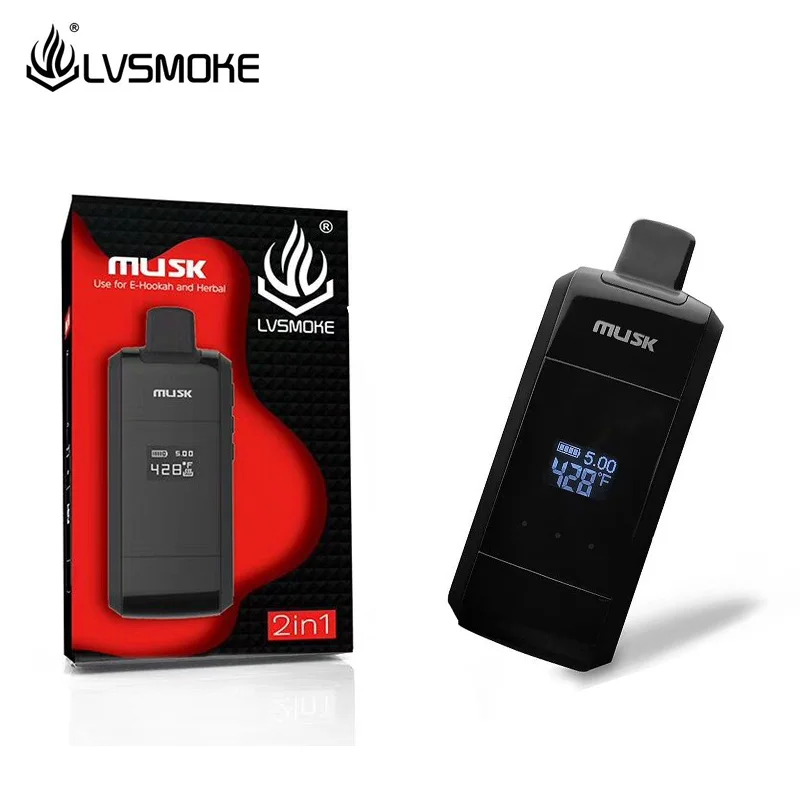 LvSmoke мускус сухой травы испаритель 1000 мАч батарея Vape умный портативный