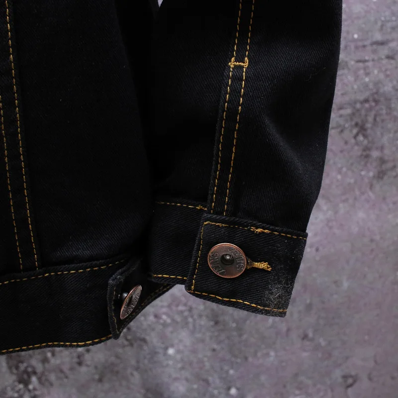 

2021 Men Black/blue Spring Autumn Jean Jackets Outerwear Fashion Denim Coats New Casual Large Size M-3xl