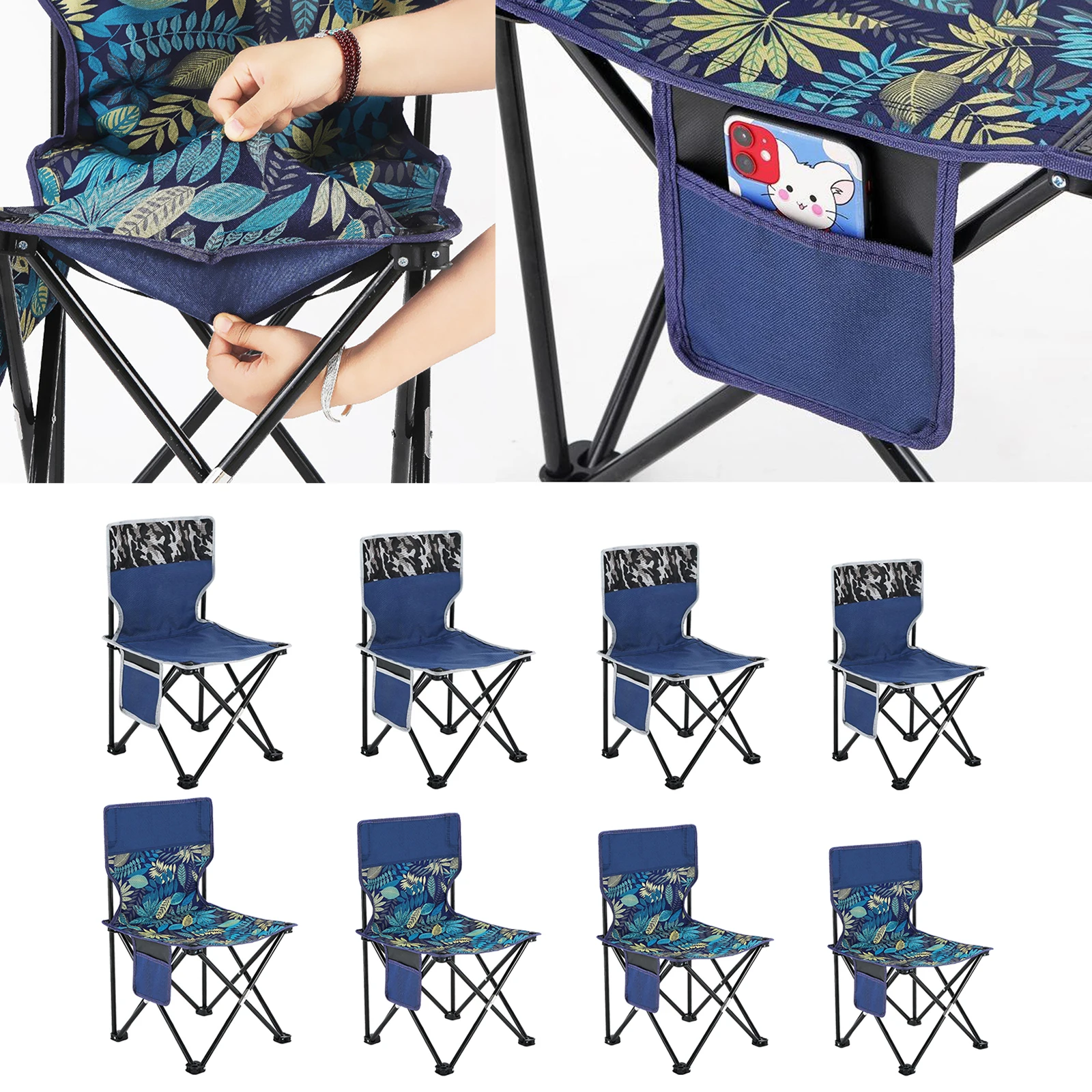 

Folding Chair Camping Fishing Stool Portable Lightweight Travel Slacker Seat