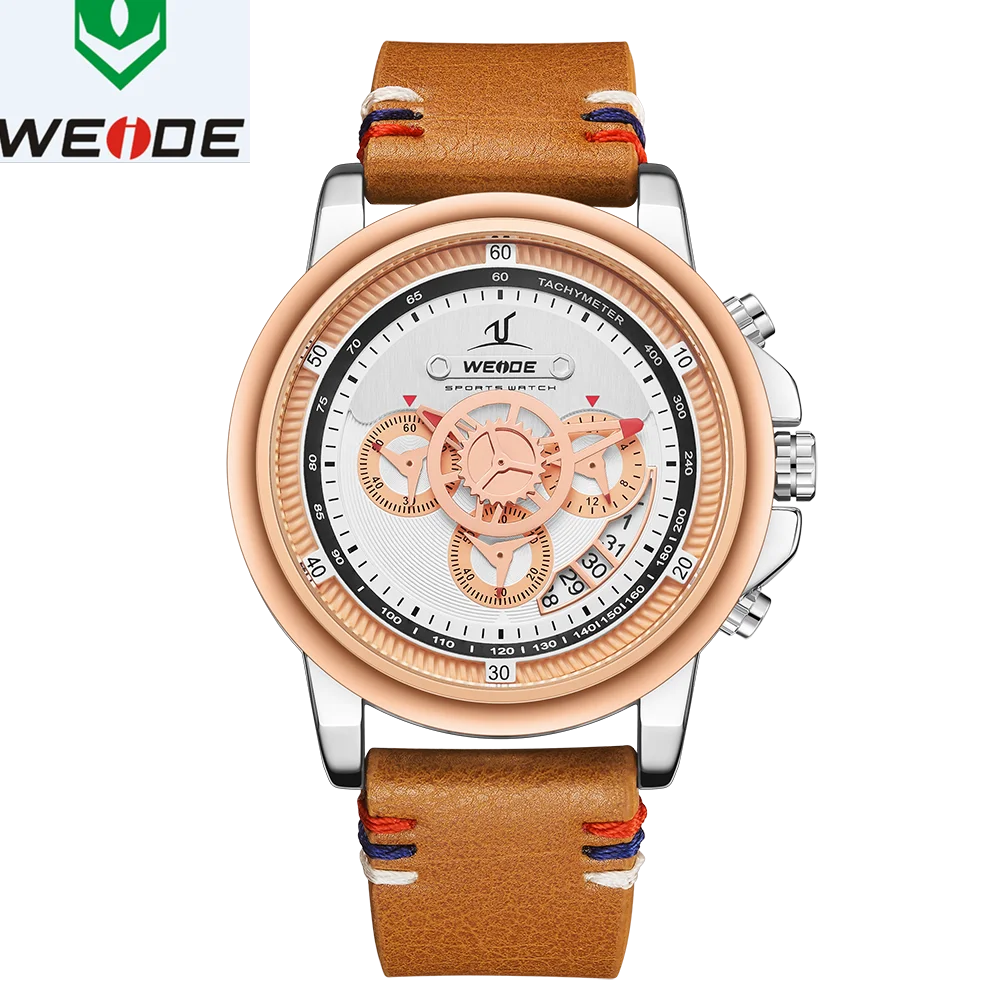 WEIDE Роскошные мужские часы европейские кожаные мужские часы высококачественные водонепроницаемые мужские часы Relogio Masculino спортивные цифровые часы с цифрами и датой