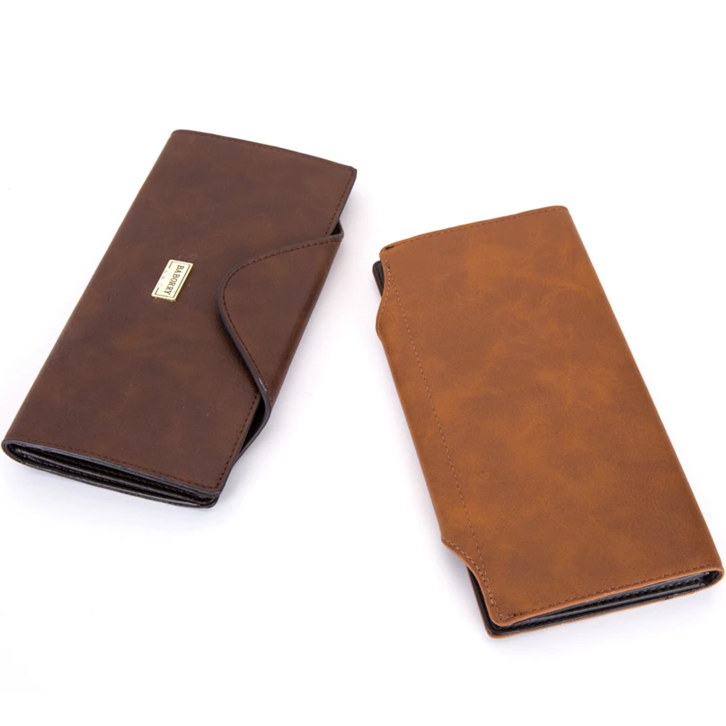 

High Quality PU Leather Women's Wallet Female Fashion Long Wallets Vintage Color Casual Coin Purse Photo Card Holder Holders
