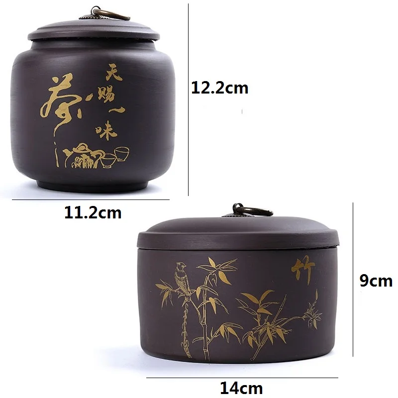 В стиле ретро из фиолетовой глины Чай пуэр провинции контейнер для хранения