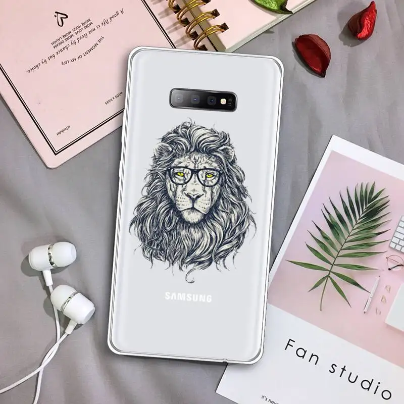 

ttem de owl Animal elefante Phone Case Transparent For Samsung Galaxy A 71 21s S note 8 9 10 plus 20 ultra luxury shell cover