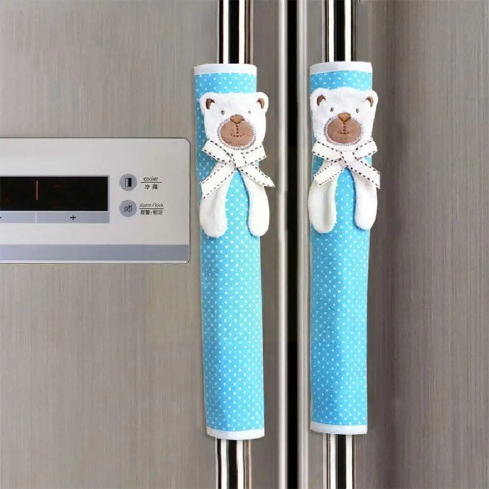 

Fabric Polka Dot Doorknob Gloves Double-door Refrigerator Doorknob Anti-static Cover Gloves Protective H2F9