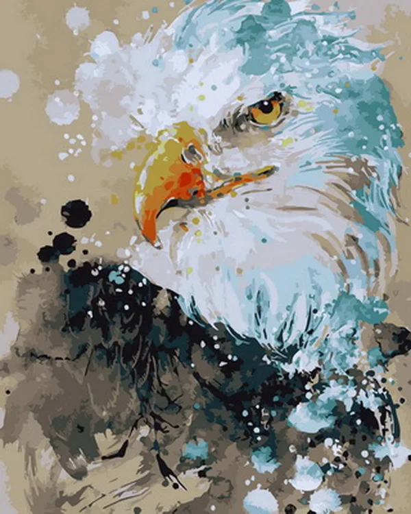 

Frameless painting by numbers animals wall decor diy picture by numbers on canvas for home decor 4050cm Bald eagle