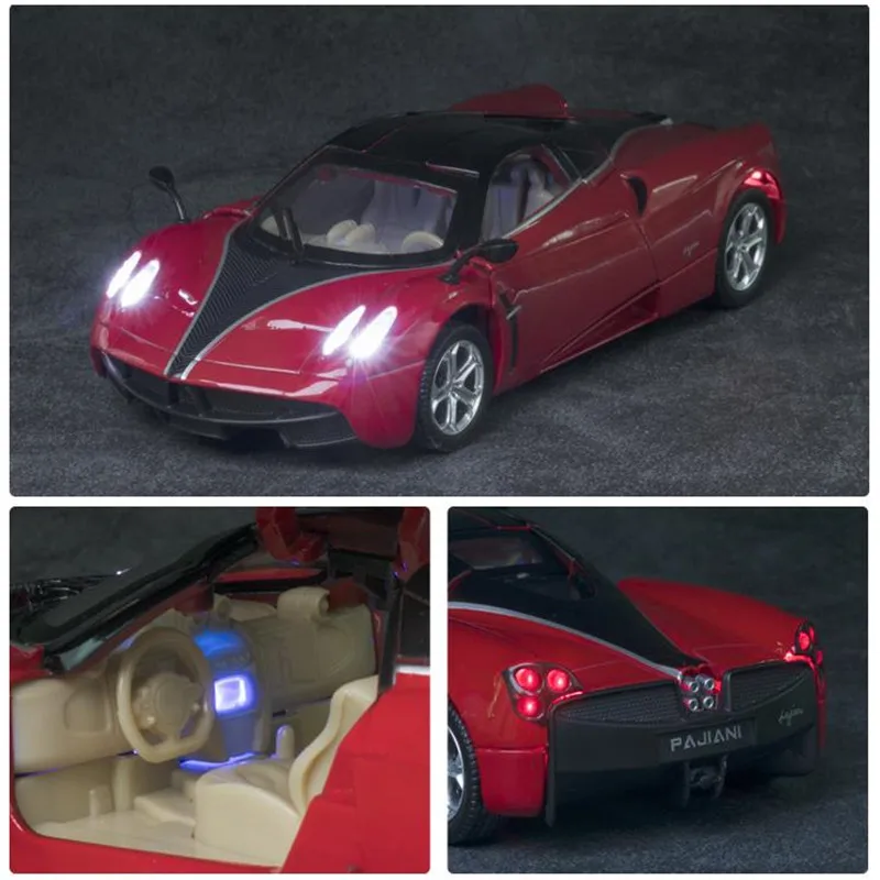 1:32 игрушечный автомобиль Pagani HUA YRA, металлическая игрушка, автомобиль из сплава, литой и игрушечный автомобиль, модель автомобиля, миниатюрная модель автомобиля в масштабе, игрушки для детей