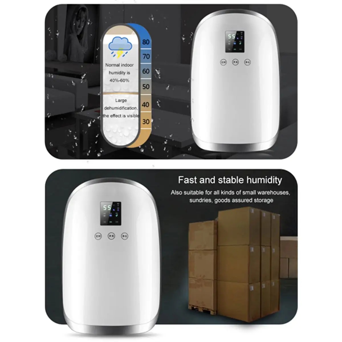 Портативный влагопоглотитель 220V 1.7L внутренний подвал слизистая внешняя