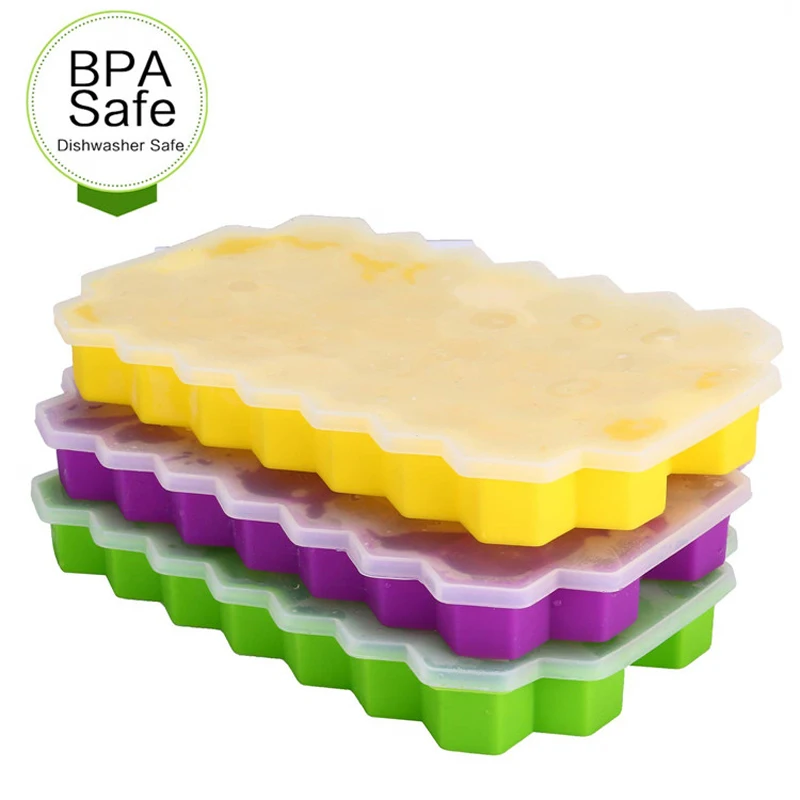 

37 Ice Trays whiskey Hotsale Portable Custom Honeycomb Shaped ice maker with lids