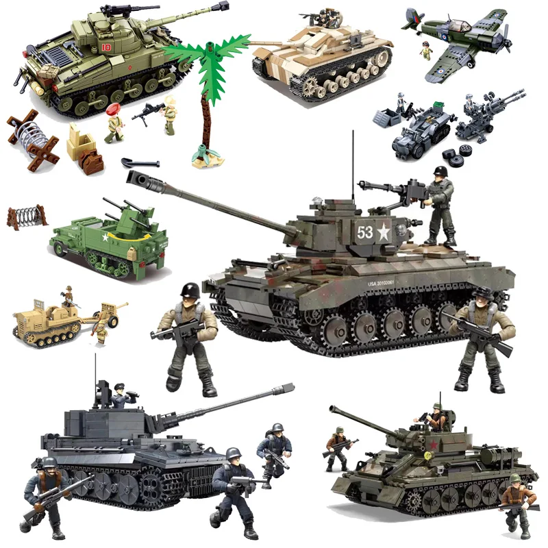 Военная серия World War танковая Транспортная Машина бронированная машина садовое