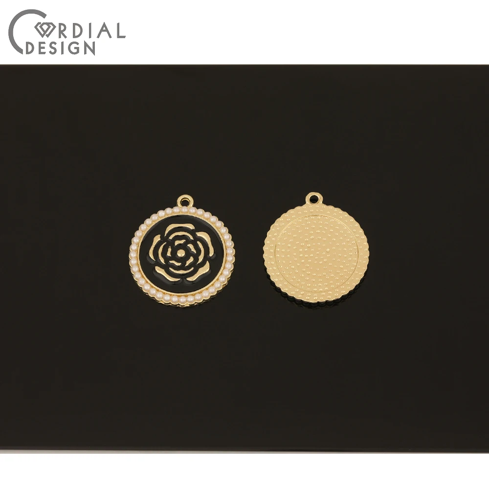 

Cordial Design 50Pcs 21*24MM Jewelry Accessories/DIY Pendant/Paint Effect/Flower Shapes/Charms/Imitation Pearl/Earring Findings