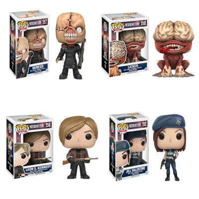 Funko pop! Обитель зла Джил немесис Леонс личинка Леон виниловые фигурки игрушки для