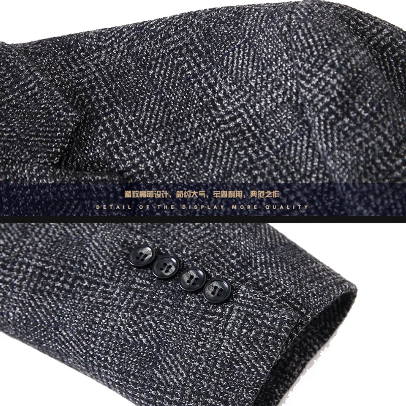 Мужской однобортный Блейзер весенний повседневный костюм в клетку 2020 большие