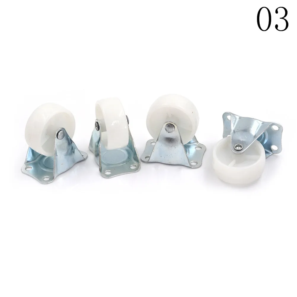 

Furniture Trolley Iron Top Plate Silent Pvc Fixed Caster Wheel 1/1.5/2 Inch Dia 4Pcs