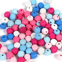 diy 50pcs thread beehive wooden beads for jewelry making crafts kids toys teething 14mm spacer beading beads jewlery wholesale