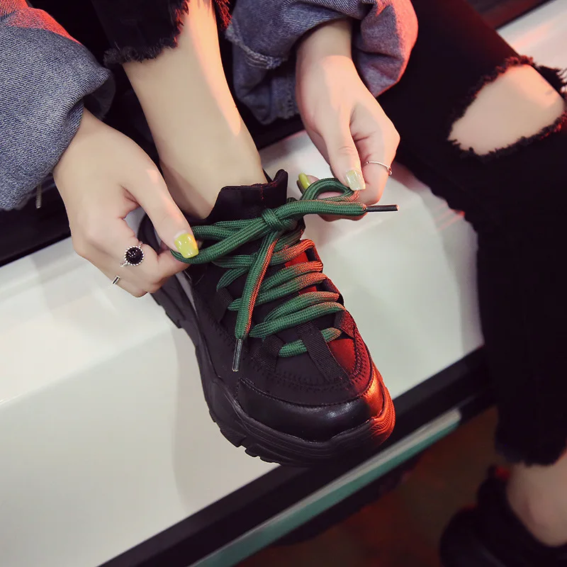 Кроссовки женские на платформе дышащая мягкая повседневная обувь цвет белый