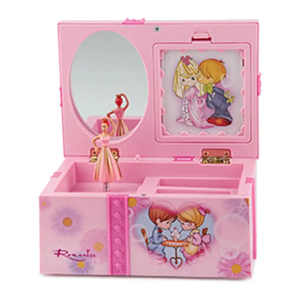 

Musical Jewelry Box Memorable Jewelry Box Beautiful Princess Dancing With Music Delicate Built-in Jewelry Grids With Makeup Mirr