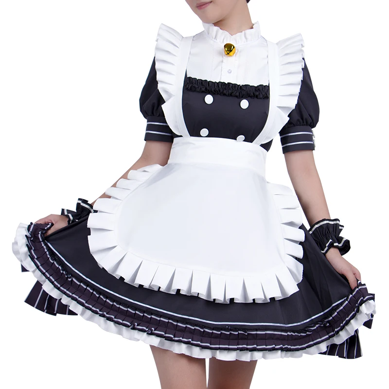 

Anime Arknights AMIYA Coffee Shop Maid Outfit Lolita Dress+EAR Cosplay Costume Women Halloween Carnival Free Shipping 2020 New