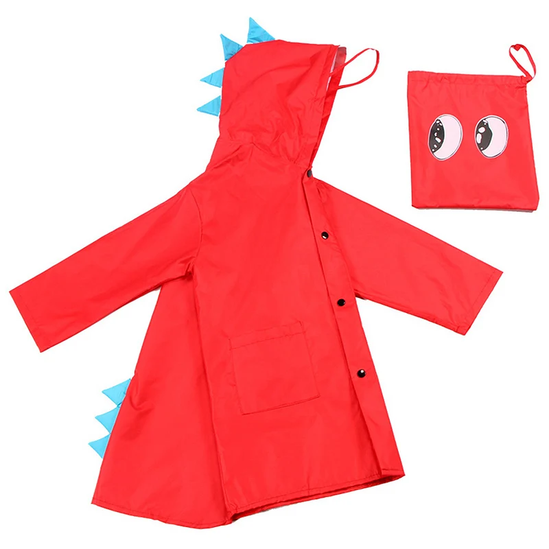 Дождевик с капюшоном в виде динозавра детский дождевик пончо водонепроницаемое