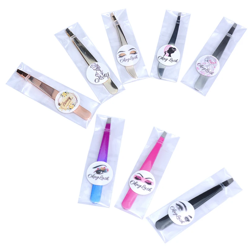 Профессиональные щипцы для бровей с логотипом на заказ удаления волос из