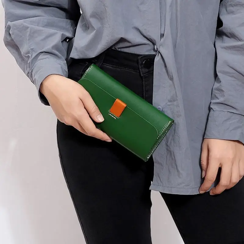 Модный Лидер продаж кошелек из натуральной кожи красивые цветные длинные