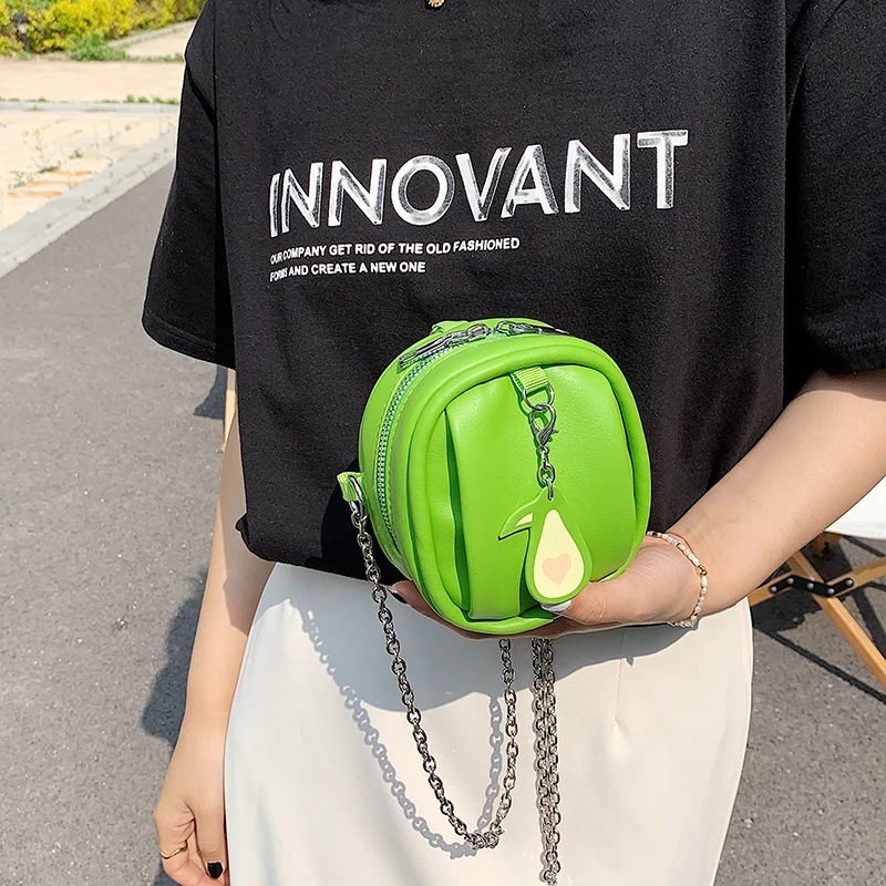 

Нагрудные сумки на цепочке, Женская мини-сумка, забавная сумка, поясная сумка из мягкой кожи, женская сумка через плечо на плечо, трендовая м...