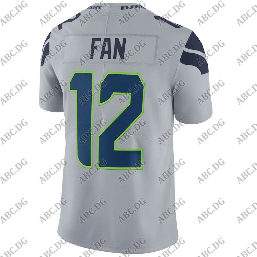 

Men Women Kid Youth Seattle 12s Gray Vapor Untouchable Limited Player Jersey