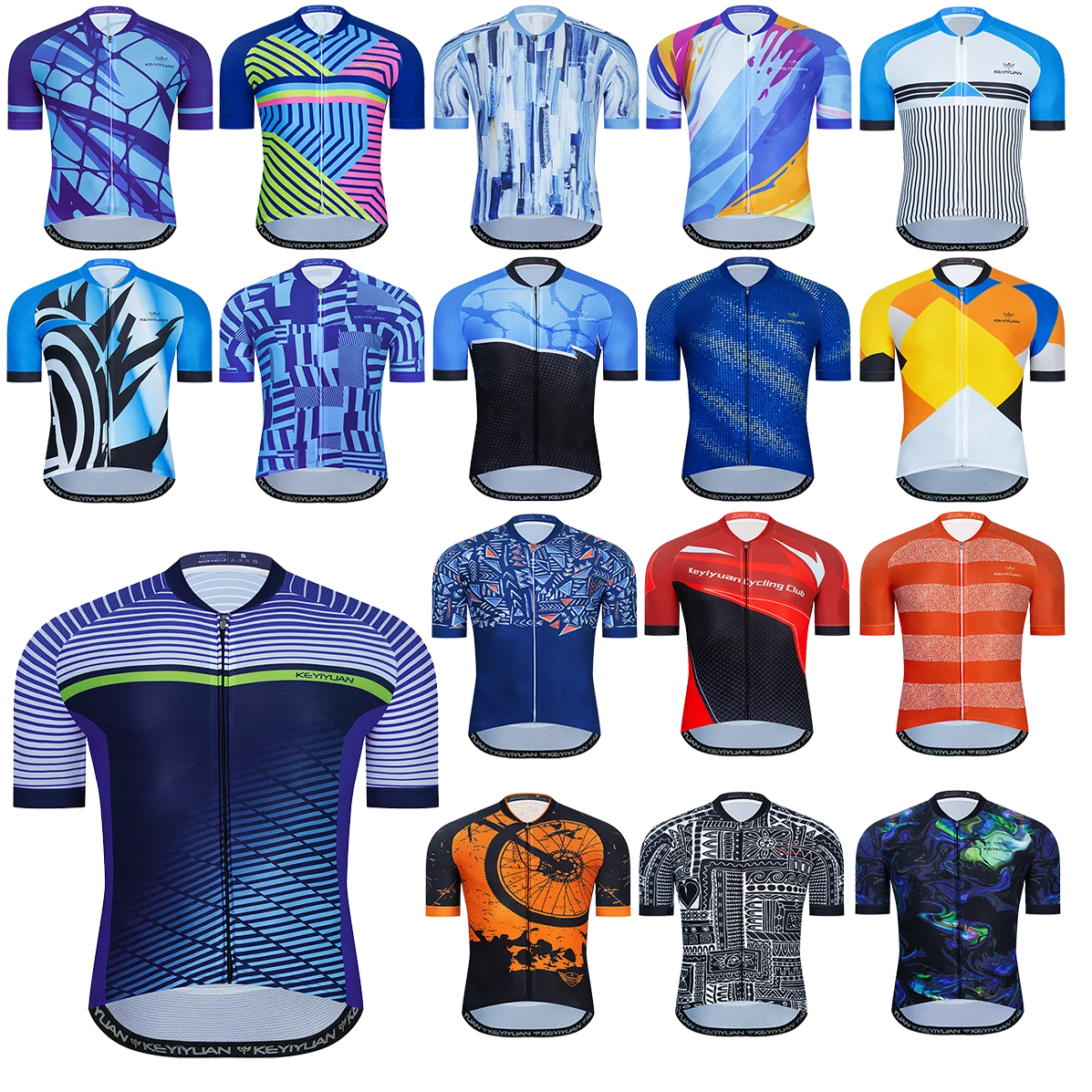 

KEYIYUAN Men Cycling Jersey Bike Top Summer Short Sleeve MTB Cycle Clothing Sports Racing Bicycle Clothes Maillot Velo Homme