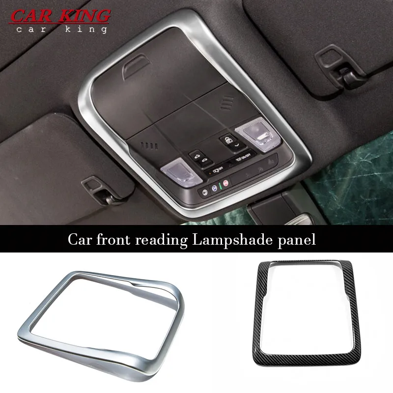 

ABS Matte/Carbon fiber Car front reading Lampshade panel Cover Trim Car Styling For Cadillac XT5 2016-2020 Accessories 1pcs