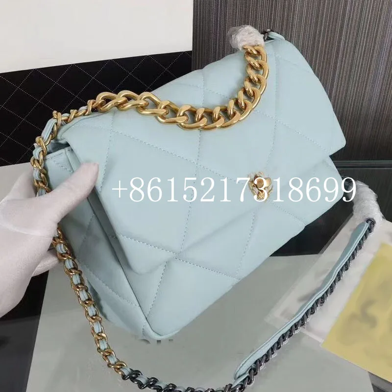 

2020 luxury handbags designer 19 women lambskin crossbody bag soft leather big tote purse brand chain shoulder bags
