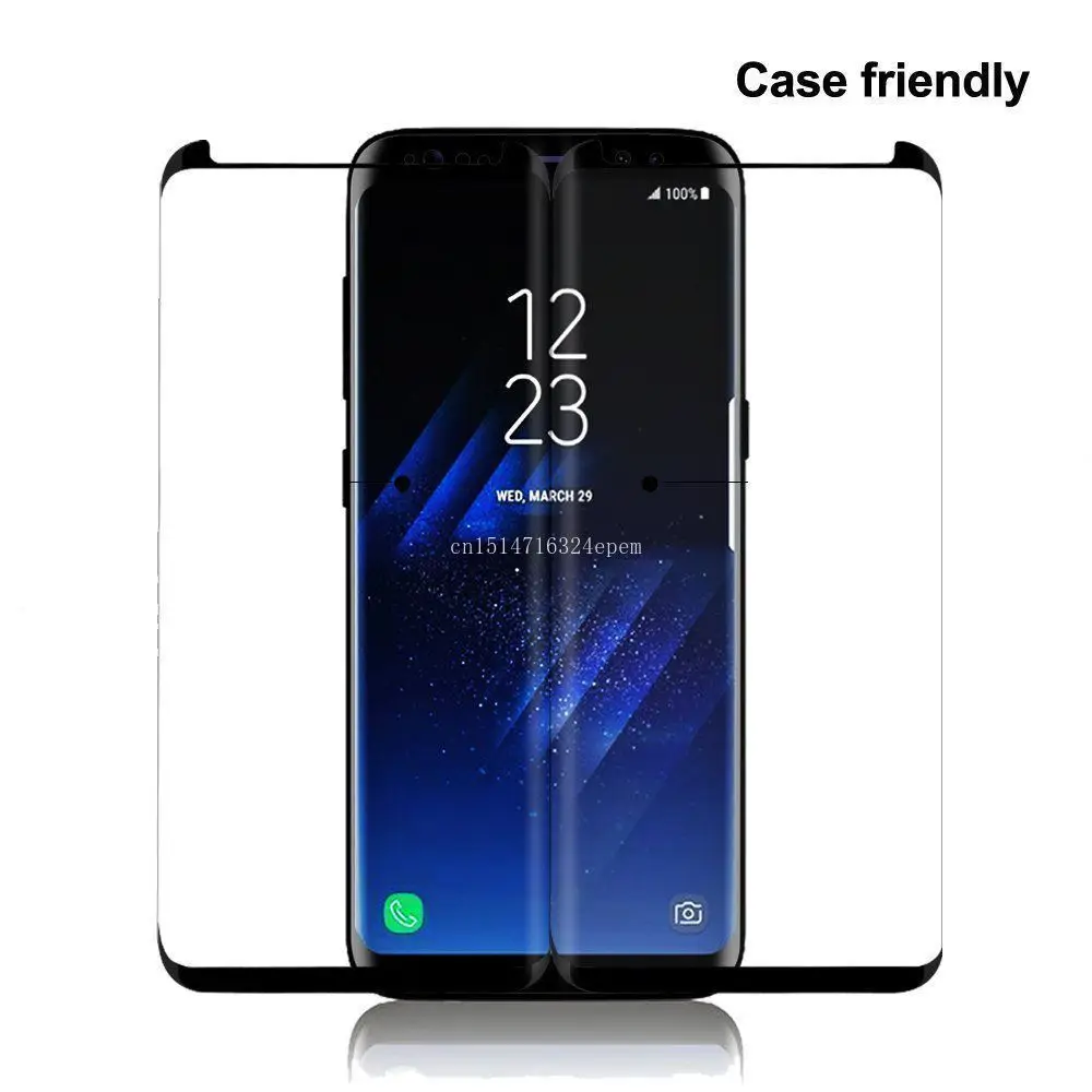 Закаленное стекло для защиты экрана полное покрытие Samsung Galaxy S8 S9 Plus защитное