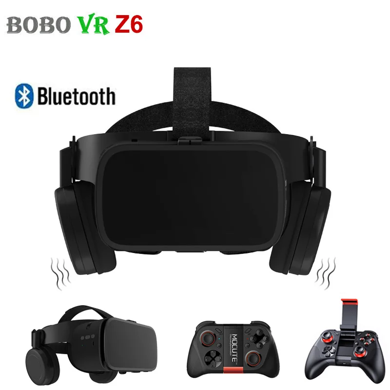 BOBO VR Z6 3D очки Виртуальная реальность для смартфона черный Google Cardboard VR гарнитура шлем Стерео BOBOVR для андроид 4,7-6,2'