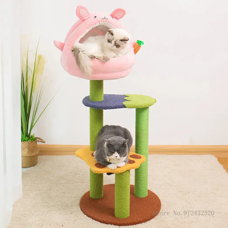 

Полка для кошачьего туалета, подставка для кошки с гнездом, большая башня, колонна для скалолазания