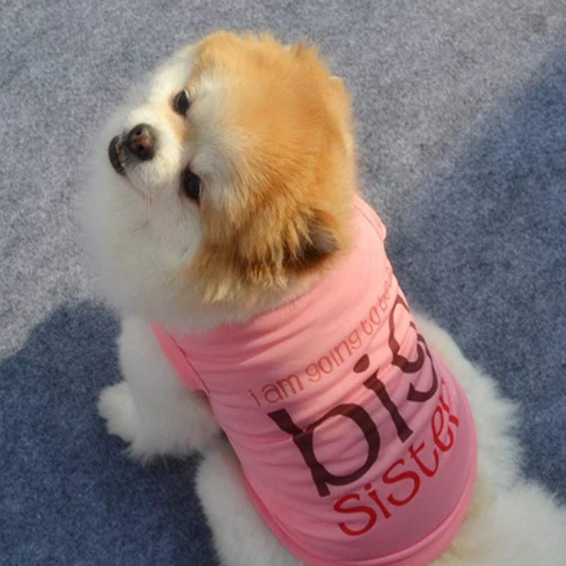 

Cute Printed Summer Pets tshirt Puppy Dog Clothes Pet Cat Vest Cotton T Shirt Pug Apparel Costumes Dog Clothes for Small Dogs