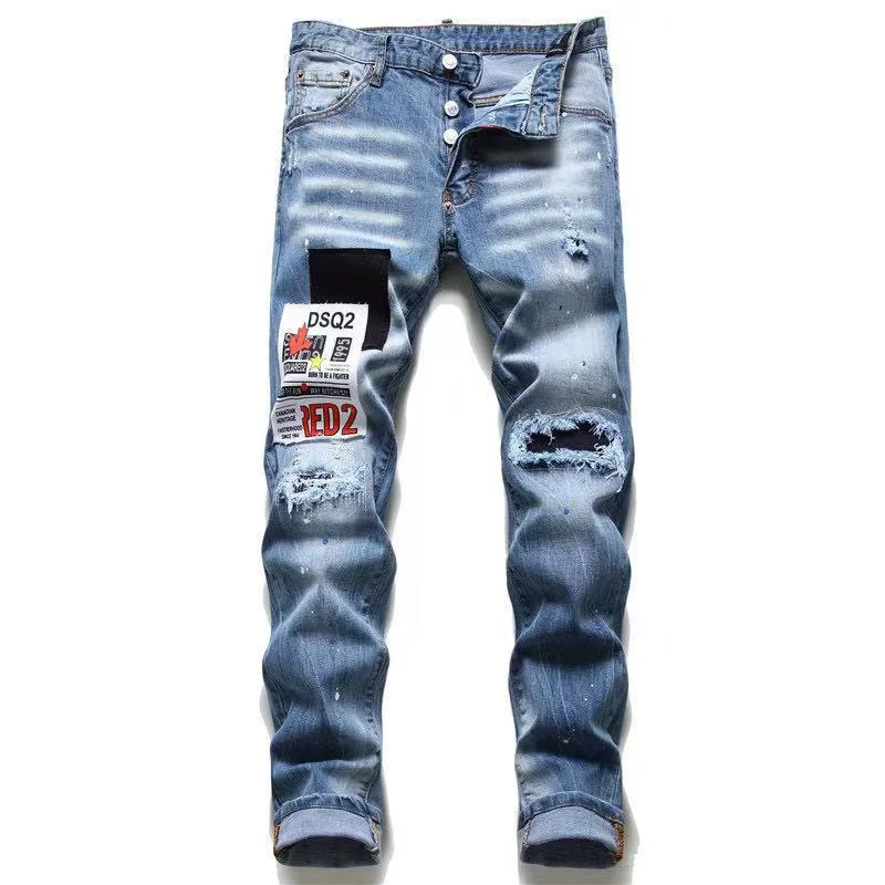 

Dsquared2 new Men's trend quality D2 slim-fit ripped Jeans men's trousers 2021