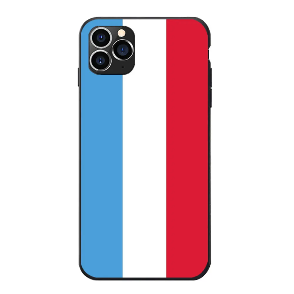 Мягкие ТПУ чехлы для iPhone 6 7 8 S XR X Plus 11 Pro Max с национальным флагом Люксембурга