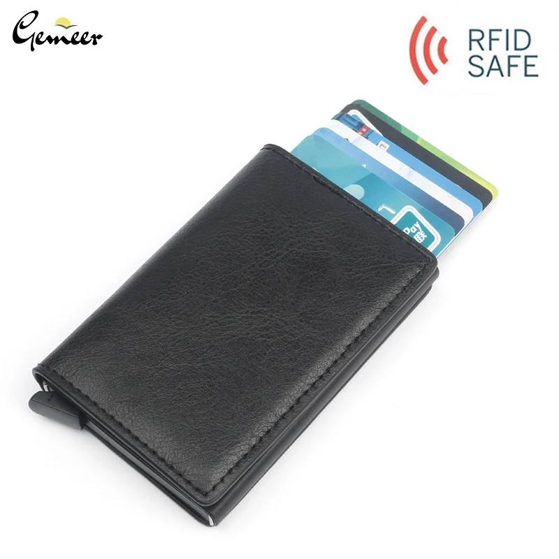 RFID автомобильный держатель для кредитных карт, кошелек, Противоугонный автоматический Кошелек, Чехол для карт, мужской мини кожаный кошелек, внешняя торговля, кредитная карта