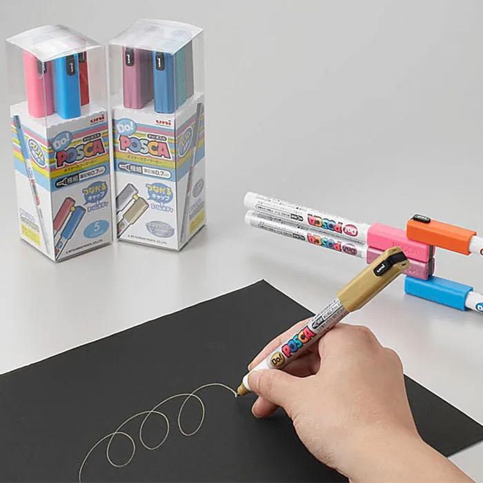 1 Набор Uni Do! Posca цветные маркеры с изображением ed разные цвета на выбор| |