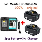 Аккумулятор Makita 18650, 18 в, мА  ч, с зарядным устройством 3 А, bl1840, bl1850, bl1830, bl1860b, lxt400