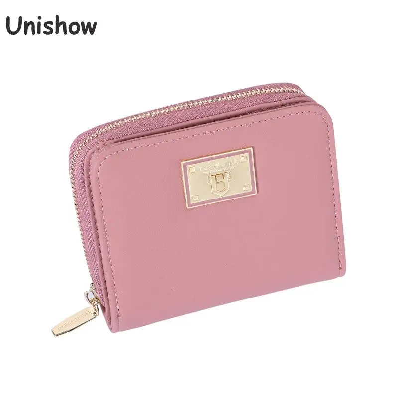 Unishow кошелек женский маленький женский кошелек на молнии короткий брендовый дизайнерский мини-кошелек для монет Дамский кошелек для девочек держатель для карт кошелек